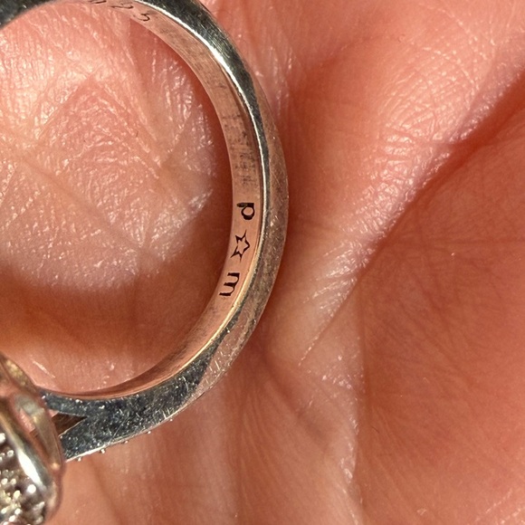 Milor P⭐️M Italy Sterling silver Red Ruby heart Shaped oversized Cocktail Ring - Picture 12 of 17